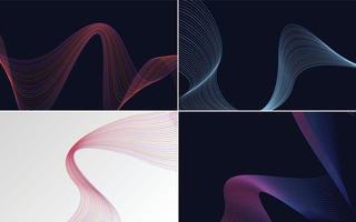 modern wave curve abstract presentation background Pack vector