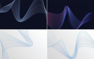 modern wave curve abstract presentation background Pack vector