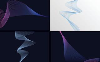 modern wave curve abstract presentation background Pack vector