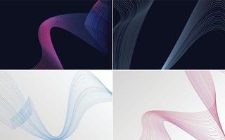 modern wave curve abstract presentation background Pack vector