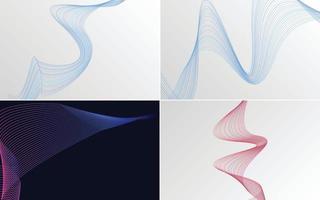 Collection of geometric minimal lines pattern set vector