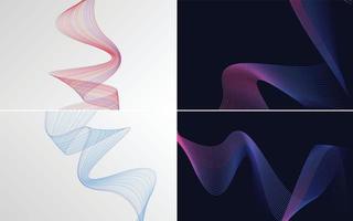 modern wave curve abstract presentation background Pack vector