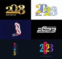 Big Set of 2023 Happy New Year logo text design 2023 number design template vector