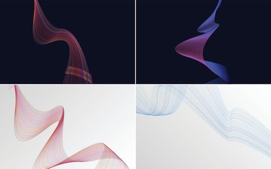 modern wave curve abstract presentation background Pack vector