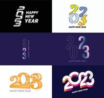 gran conjunto de 2023 feliz año nuevo diseño de texto de logotipo plantilla de diseño de número 2023 vector