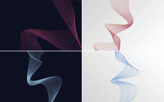 modern wave curve abstract presentation background Pack vector