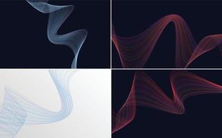 modern wave curve abstract presentation background Pack vector