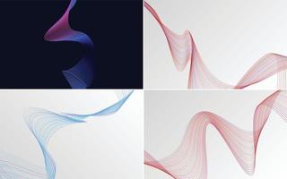 Collection of geometric minimal lines pattern set vector