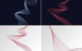 Collection of geometric minimal lines pattern set vector