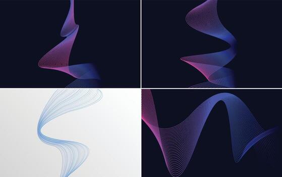 modern wave curve abstract presentation background Pack vector