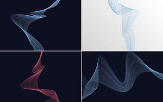 Collection of geometric minimal lines pattern set vector