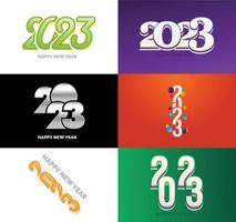 Big Set of 2023 Happy New Year logo text design 2023 number design template vector