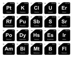 20 Preiodic table of the elements Icon Pack Design vector