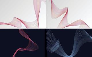 modern wave curve abstract presentation background Pack vector