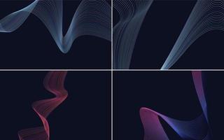 modern wave curve abstract presentation background Pack vector