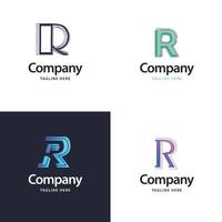 Letter R Big Logo Pack Design Creative Modern logos design for your business vector