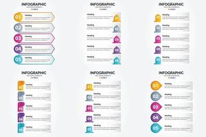 ilustración vectorial infografía conjunto de diseño plano para folleto publicitario y revista vector