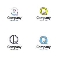 Letter Q Big Logo Pack Design Creative Modern logos design for your business vector