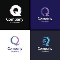 Letter Q Big Logo Pack Design Creative Modern logos design for your business vector