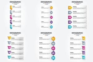 ilustración vectorial infografía conjunto de diseño plano para folleto publicitario y revista vector