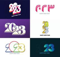 Big Set of 2023 Happy New Year logo text design 2023 number design template vector