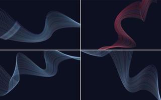 modern wave curve abstract presentation background Pack vector