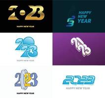 Big Collection of 2023 Happy New Year symbols Cover of business diary for 2023 with wishes vector