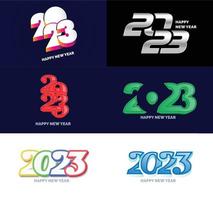 Big Set of 2023 Happy New Year logo text design 2023 number design template vector