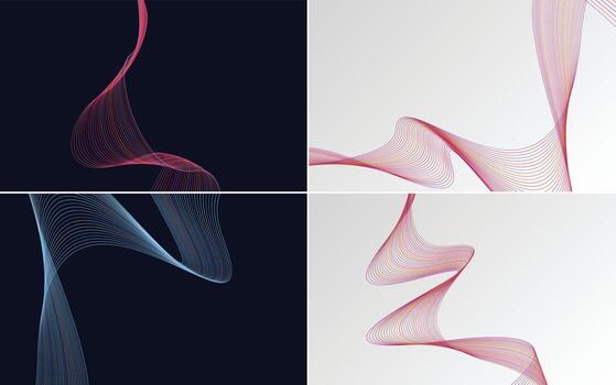 modern wave curve abstract presentation background Pack vector
