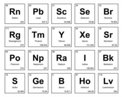 20 Preiodic table of the elements Icon Pack Design vector