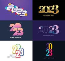 Big Set of 2023 Happy New Year logo text design 2023 number design template vector