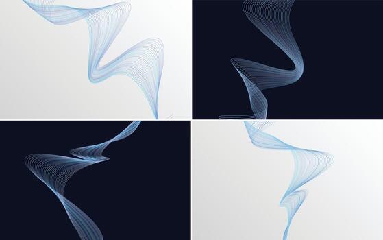 modern wave curve abstract presentation background Pack vector