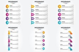 ilustración vectorial infografía conjunto de diseño plano para folleto publicitario y revista vector