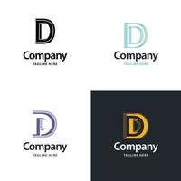 Letter D Big Logo Pack Design Creative Modern logos design for your business vector