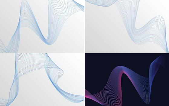 modern wave curve abstract presentation background Pack vector
