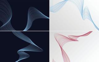 Collection of geometric minimal lines pattern set vector