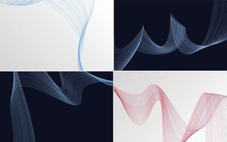 modern wave curve abstract presentation background Pack vector