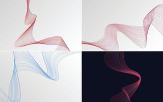 Collection of geometric minimal lines pattern set vector