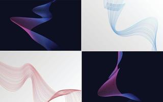 Collection of geometric minimal lines pattern set vector