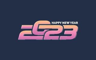 new year 2023 Pink logo design vector