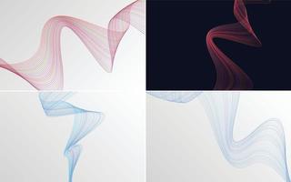 Collection of geometric minimal lines pattern set vector