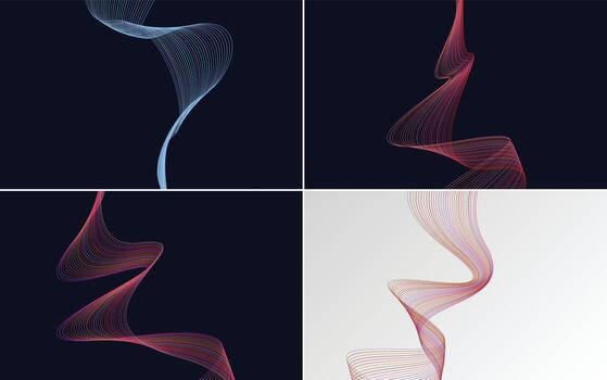 modern wave curve abstract presentation background Pack vector