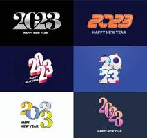 Big Set of 2023 Happy New Year logo text design 2023 number design template vector