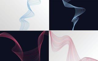 Collection of geometric minimal lines pattern set vector