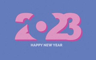 new year 2023 Retro Grunge logo design vector