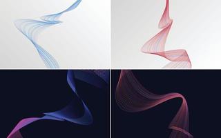 Collection of geometric minimal lines pattern set vector