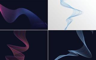 modern wave curve abstract presentation background Pack vector