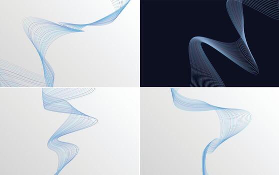 modern wave curve abstract presentation background Pack vector