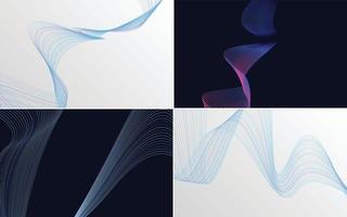 Collection of geometric minimal lines pattern set vector