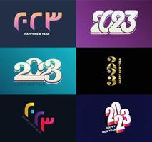 Big Set of 2023 Happy New Year logo text design 2023 number design template vector